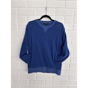 Vintage Banana Republic Sweatshirt Pockets Pullover Blue Mens Medium Crew Neck